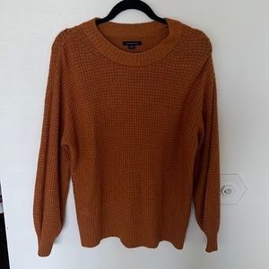 American Eagle Orange Oversized Waffle Sweater